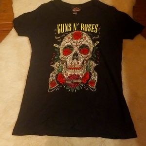 Guns and Rose's harley davidson tshirt
